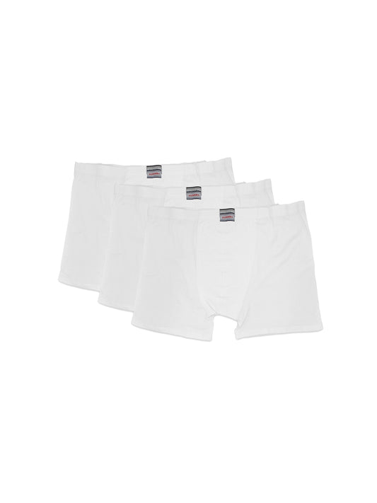 Aldearaa Mens Boxer White 3pcs