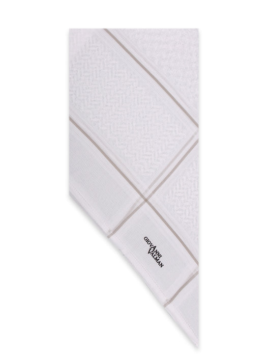 Shemagh Giovanni Valman White/Gray Line