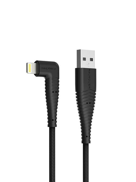 3ft/0.9m Braided 90deg Lightning Cable [RAVPower RP-CB013]