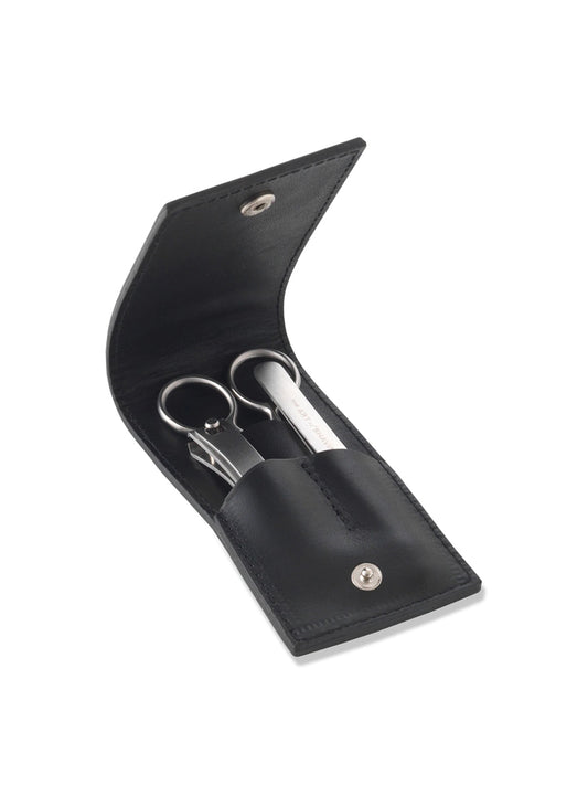 MANICURE SET 3PCS ‚Äì BLACK LEATHER
