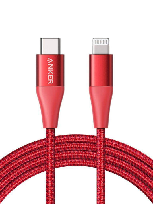 Anker PowerLine + II USB-C to Lightning Cable (0.9m/3ft) - Red